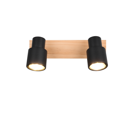 Foco Trio Pierre LED negro mate 3000K 31cm R81982032