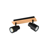 Foco Trio Pierre LED negro mate 3000K 31cm R81982032