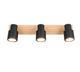 Foco Trio Pierre LED negro mate 3000K 46cm R81983032