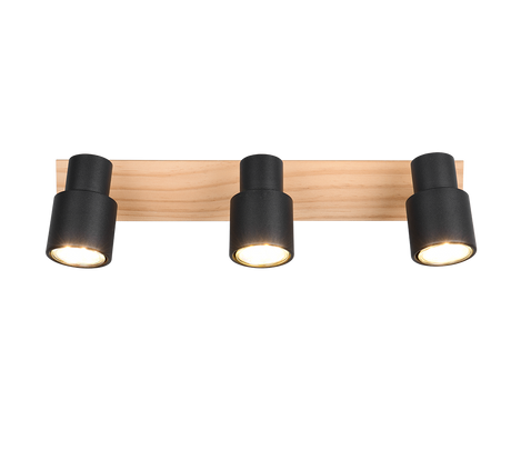 Foco Trio Pierre LED negro mate 3000K 46cm R81983032