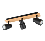 Foco Trio Pierre LED negro mate 3000K 46cm R81983032