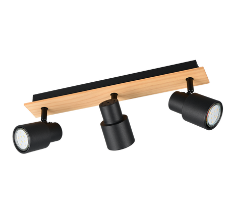 Foco Trio Pierre LED negro mate 3000K 46cm R81983032