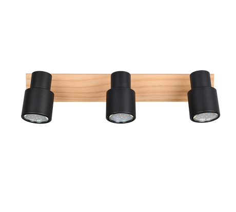 Foco Trio Pierre LED negro mate 3000K 46cm R81983032