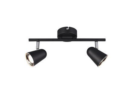 Foco Trio Toulouse LED 2 luces 3000K 34cm negro mate — ref. R82122132 (1)