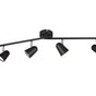 Foco Trio Toulouse LED 4 luces negro mate 3000K 78cm R82124132