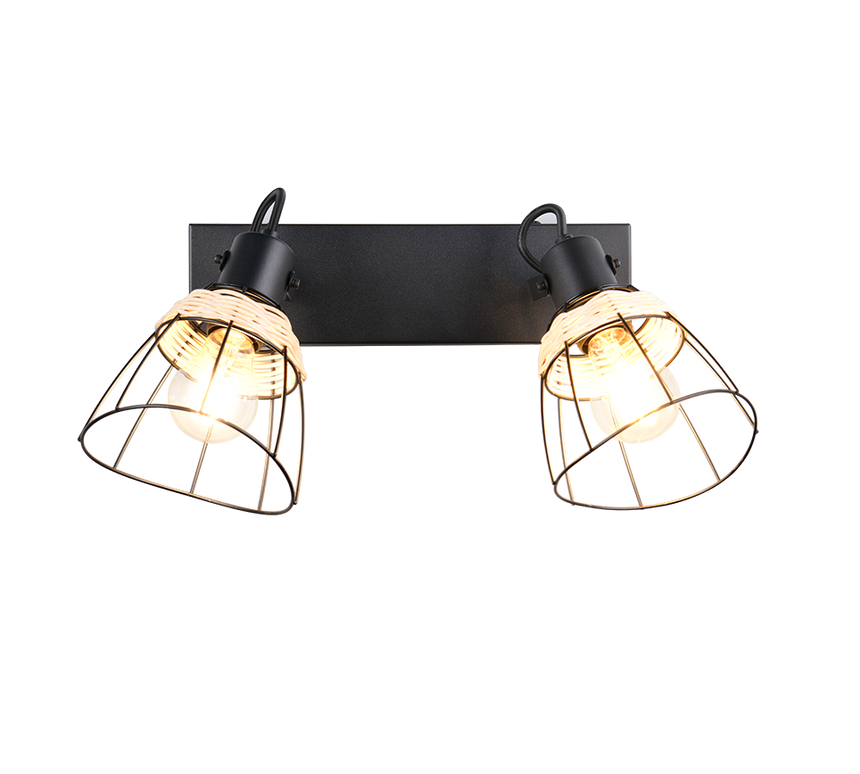 Foco Trio Jerome LED negro mate 2700K 36cm R86232032