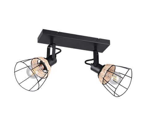 Foco Trio Jerome LED negro mate 2700K 36cm R86232032