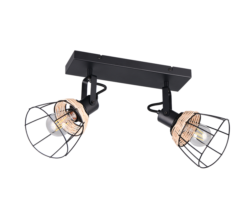 Foco Trio Jerome LED negro mate 2700K 36cm R86232032