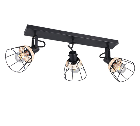 Foco Trio Jerome LED negro mate 2700K 62cm R86233032
