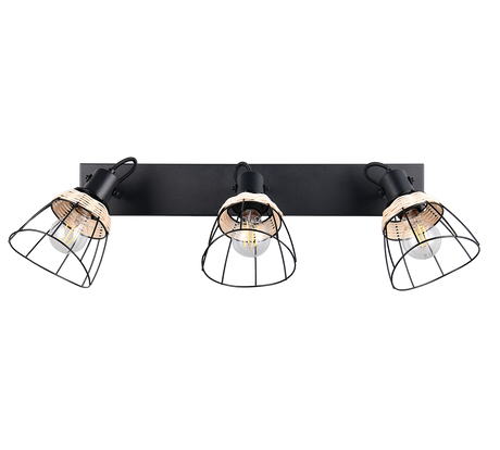 Foco Trio Jerome LED negro mate 2700K 62cm R86233032