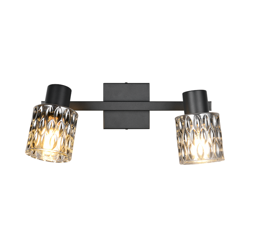 Foco Trio Jack LED negro mate 2700K 37cm R86422032