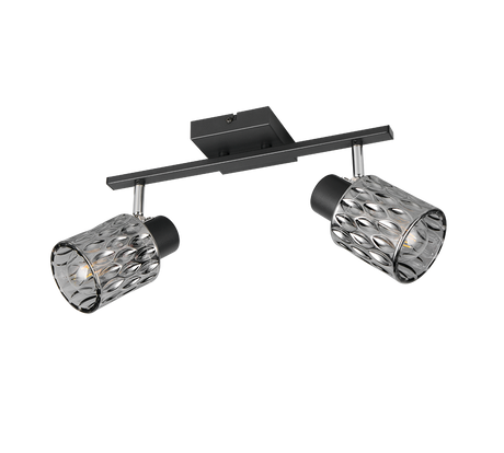 Foco Trio Jack LED negro mate 2700K 37cm R86422032