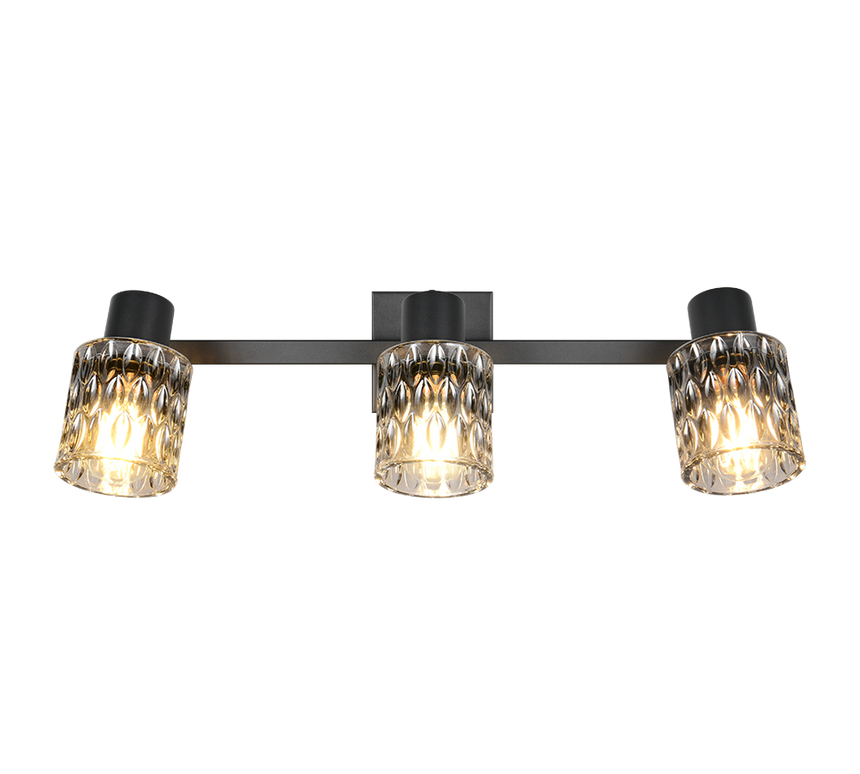 Foco Trio Jack LED negro mate 2700K 55cm R86423032