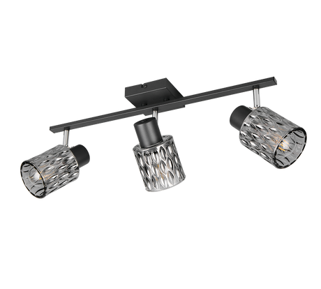 Foco Trio Jack LED negro mate 2700K 55cm R86423032