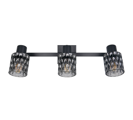 Foco Trio Jack LED negro mate 2700K 55cm R86423032