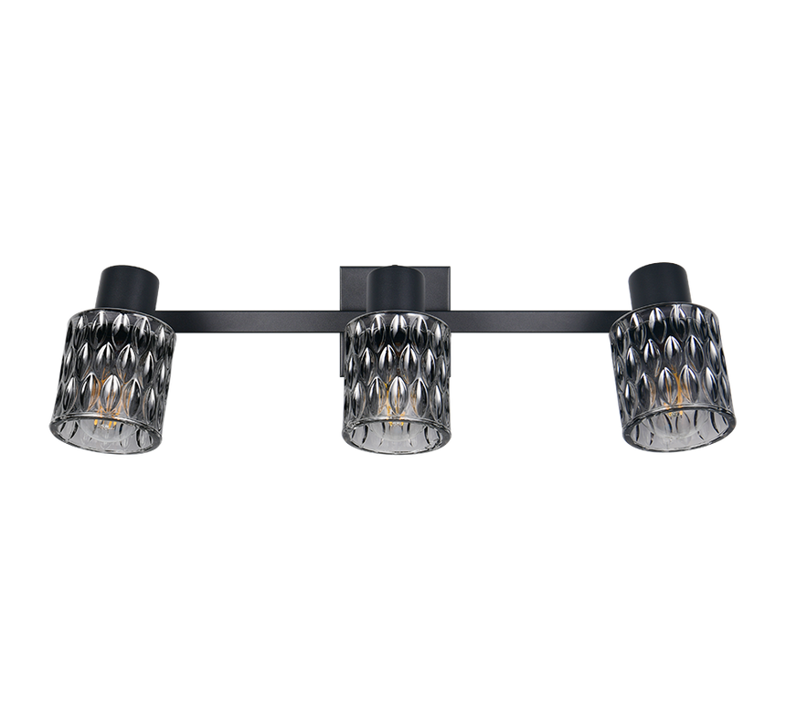 Foco Trio Jack LED negro mate 2700K 55cm R86423032
