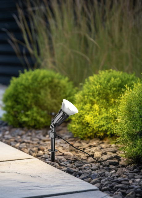 Foco de exterior Trio Caceres LED negro 4000K IP44 Ø12,5cm R86466102