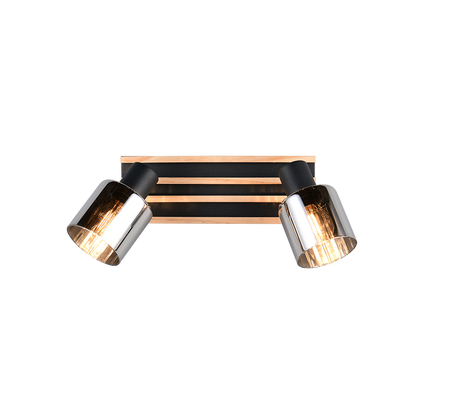Foco Trio Travia LED negro mate 2700K 38,5cm R86532032
