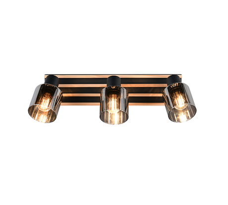 Foco Trio Travia LED negro mate 2700K 52,5cm R86533032