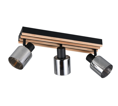 Foco Trio Travia LED negro mate 2700K 52,5cm R86533032