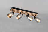 Foco Trio Travia LED negro mate 2700K 64,5cm R86534032
