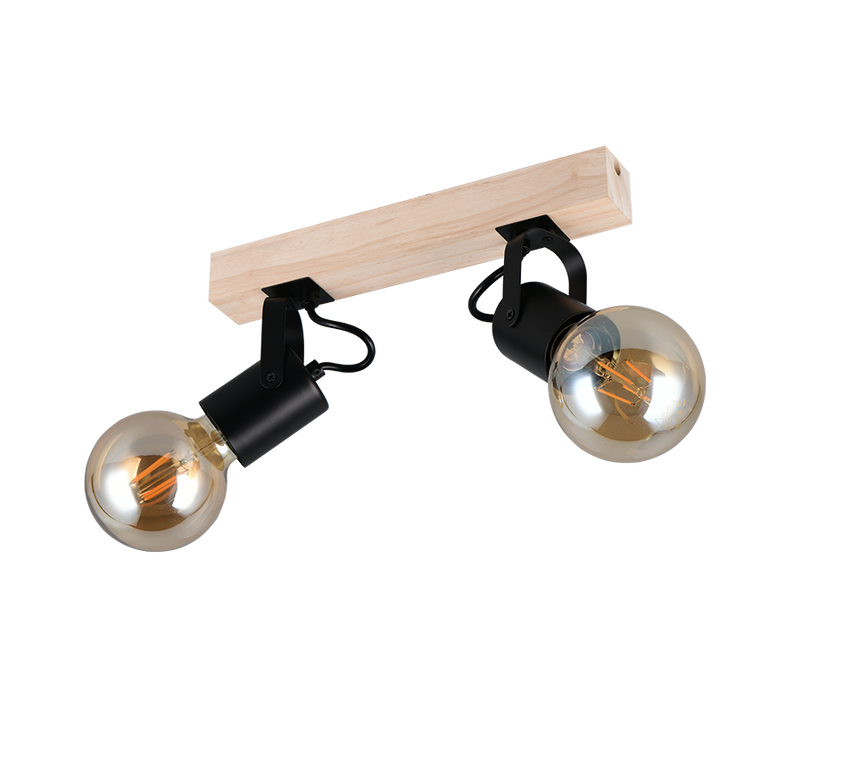 Foco Trio Lynar LED negro mate 2700K 31cm R86662032
