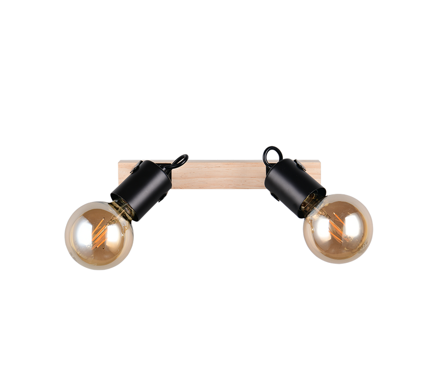 Foco Trio Lynar LED negro mate 2700K 31cm R86662032