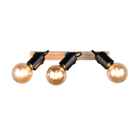 Foco Trio Lynar LED negro mate 2700K 42cm R86663032