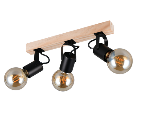 Foco Trio Lynar LED negro mate 2700K 42cm R86663032