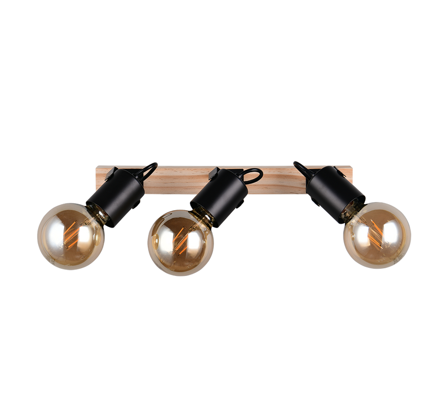 Foco Trio Lynar LED negro mate 2700K 42cm R86663032
