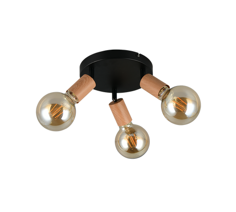 Foco Trio Lamego LED wood imitation 2700K Ø29cm R86683335
