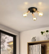 Foco Trio Lamego LED wood imitation 2700K Ø29cm R86683335