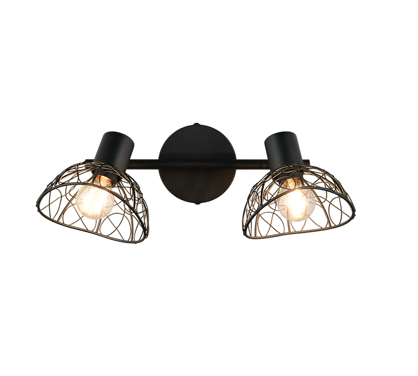 Foco Trio Yako LED negro mate 2700K 39,5cm R86702032