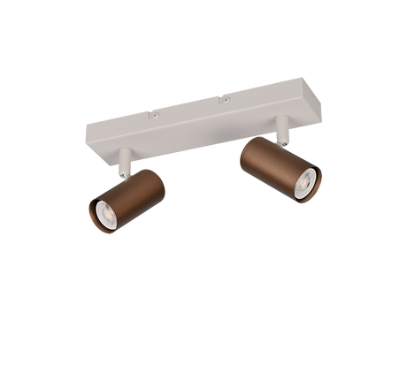 Foco Trio Taryn LED marrón café 2700K 28cm R86852065