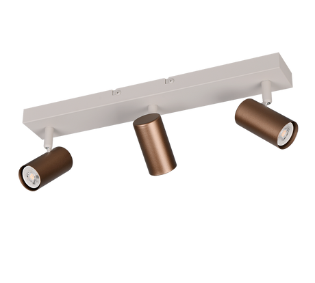 Foco Trio Taryn LED marrón café 2700K 44,5cm R86853065