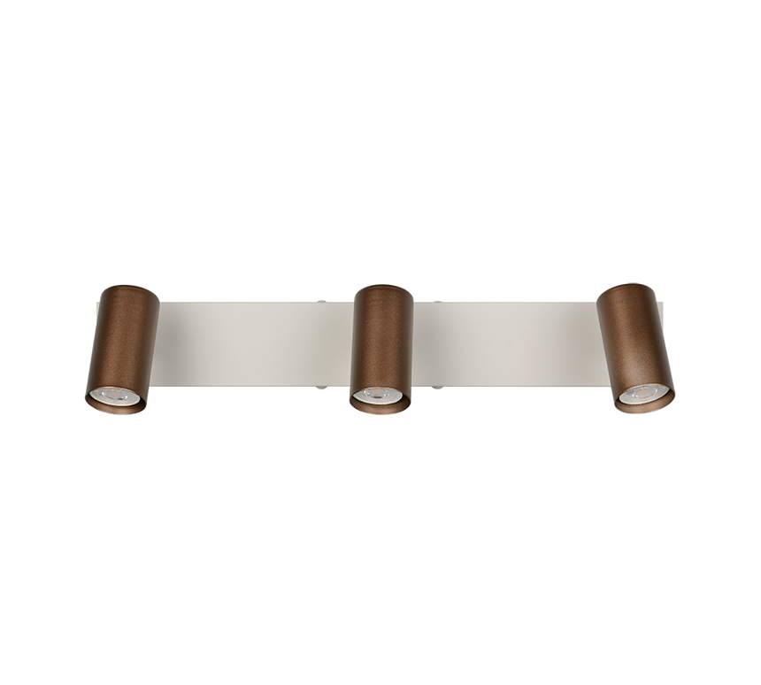 Foco Trio Taryn LED marrón café 2700K 44,5cm R86853065