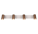 Foco Trio Taryn 4 luces GU10 62cm marrón café — ref. R86854065 (1)