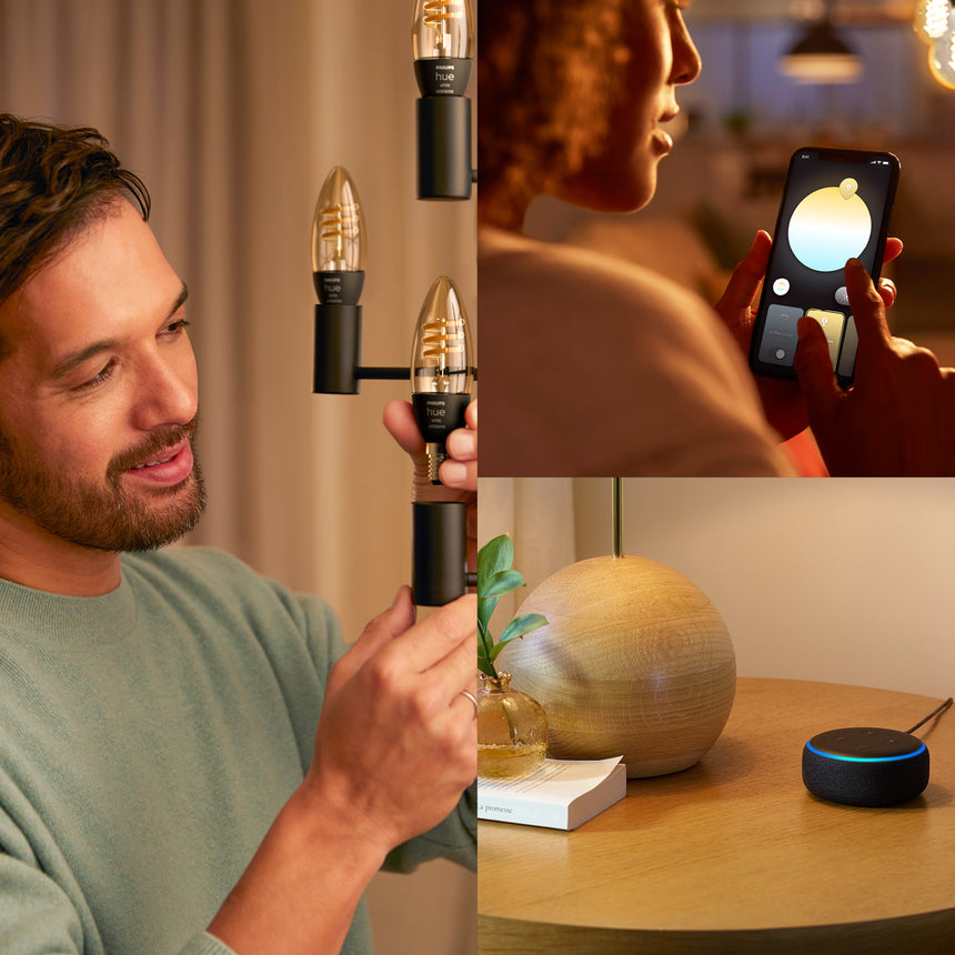 Philips Hue Bombilla vela ámbar White Ambiance E14 5W 350lm 41186900 - imagen 5