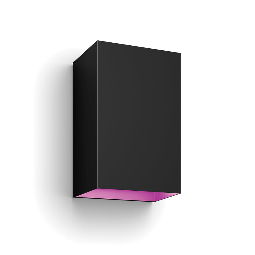 Philips Hue White and Color Ambiance Aplique de pared Resonate negro RGBW 16W IP44 1746430P7 - vista alternativa