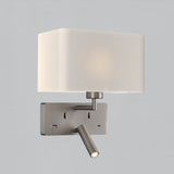 ACB Romeo Aplique 16/3971 Niquel Mate, LED 3W 3000K 285lm + LED E27 15W, CRI90 , Dos interruptores, Orientable, Con USB, CON USBC A3971081NM