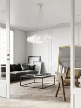Lodes Lámpara colgante Random Cloud 14 luces Ø28cm blanco oro pálido LED 2700K 22124-4527