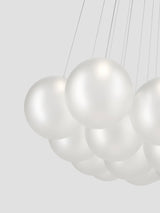 Lodes Lámpara colgante Random Cloud 14 luces Ø23cm blanco salvia dorado LED 2700K 22123-7127