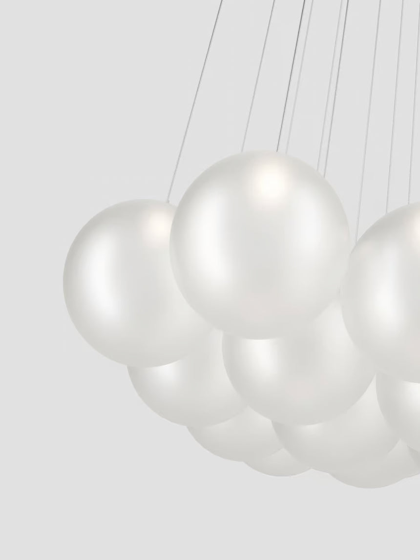 Lodes Lámpara colgante Random Cloud 14 luces Ø28cm blanco oro pálido LED 3000K 22124-4530
