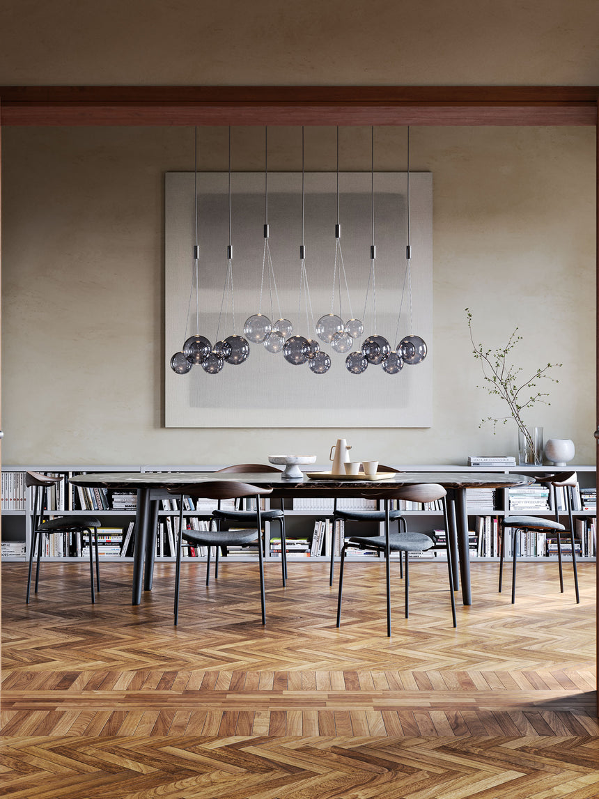 Lodes Lámpara colgante Random negro blanco satinado LED 2700K 16411-1327
