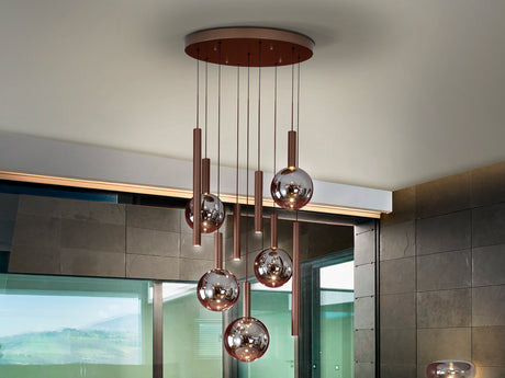 Lámpara Schuller Sapore 9 luces bronce oscuro 216975