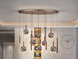 Lámpara Schuller Sapore 14 luces bronce oscuro 217095