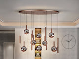 Lámpara Schuller Sapore 14 luces bronce oscuro 217095