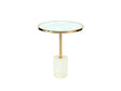 Mesa auxiliar Schuller Dekala dorado y blanco Schuller