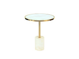 Mesa auxiliar Schuller Dekala dorado y blanco Schuller