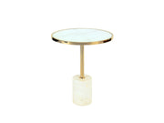 Mesa auxiliar Schuller Dekala dorado y blanco Schuller